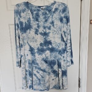 Hartstrings Blue and White Tie-Dye Tunic
